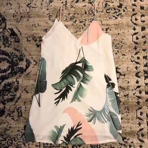 SheIn Palm Print Sheath Dress NWOT